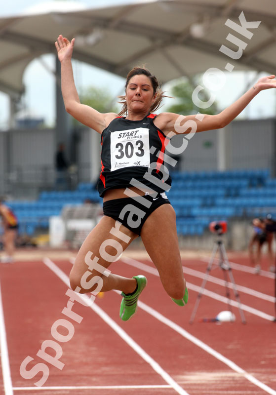 Alexandra Russell (Wigan AC) senior ladies long jump, Northern Championships, Sport City, Manchester